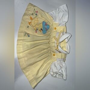 Vintage baby shirt with a duck in a hat